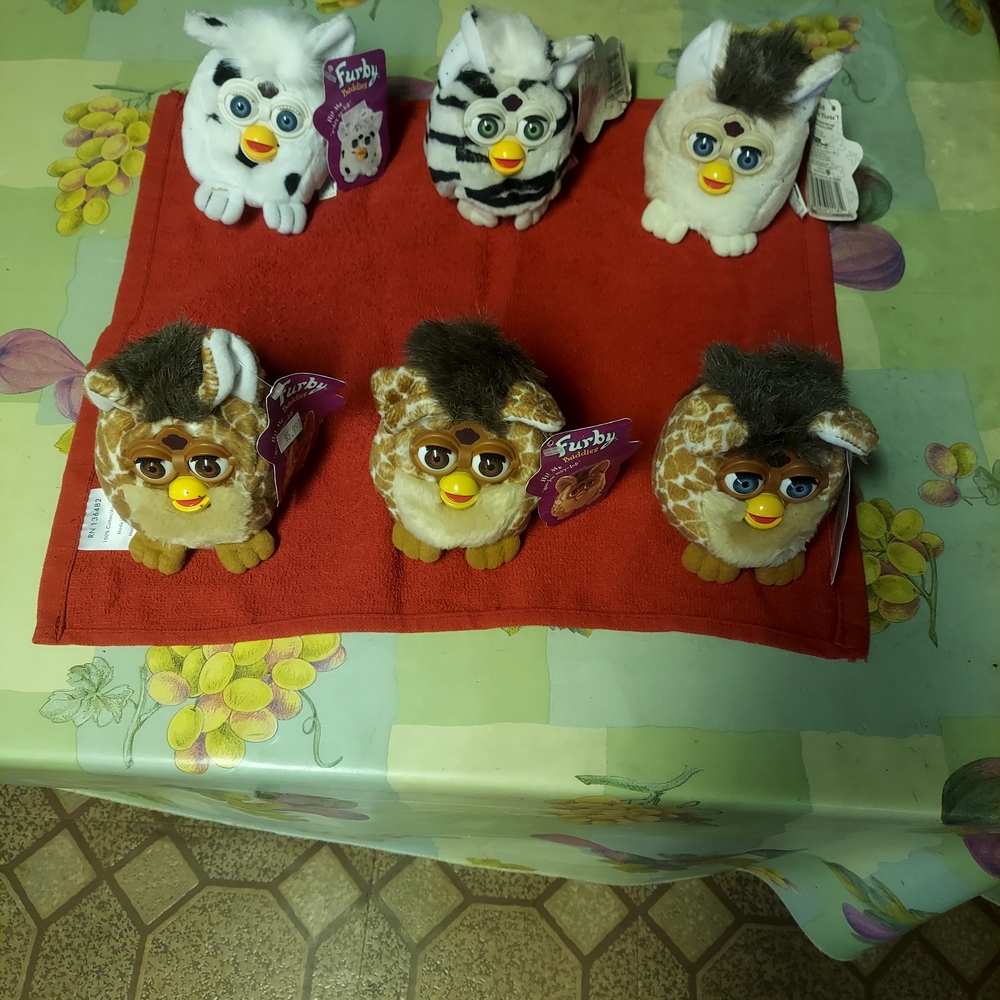 Furby Plush Toy Set - Brown, White, Black